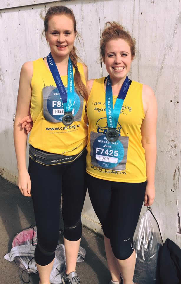 helen and lucy run Oxford half marathon