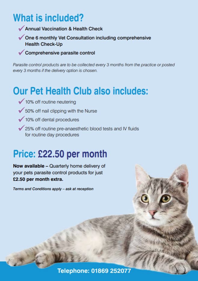 healthy pets cats plan bicester vets