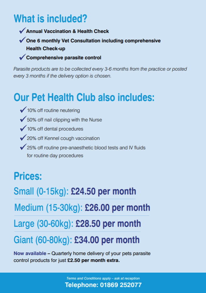 healthy pets cats plan bicester vets
